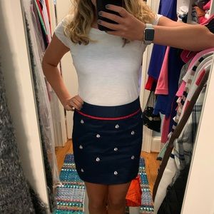 Sailboat Embroidered Vineyard Vines Skirt